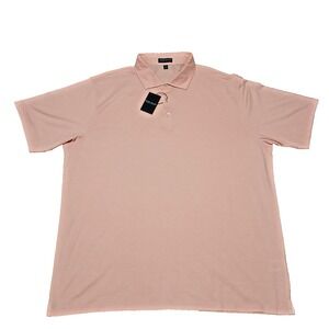 Peter Millar Crown Crafted Mesh Polo Shirt Size 2XL Misty Rose Pink MS25XK71
